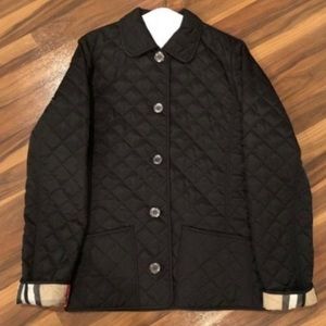 Classic Burberry Children Black Quilted Girls 14 Jacket